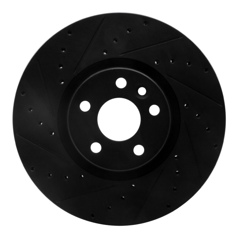 Volvo XC60 Brake Rotor (1) - Front Left - R1 Concepts - Drilled & Slotted - Black - `16-`17 Volvo XC60 Brake Rotor (1) - Front Left - R1 Concepts - Drilled & Slotted - Black - `16-`17